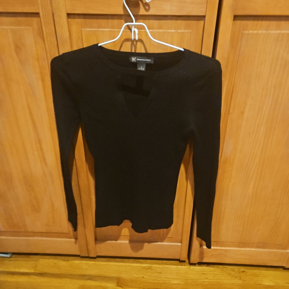 INC Black Knit Sweater Size Small